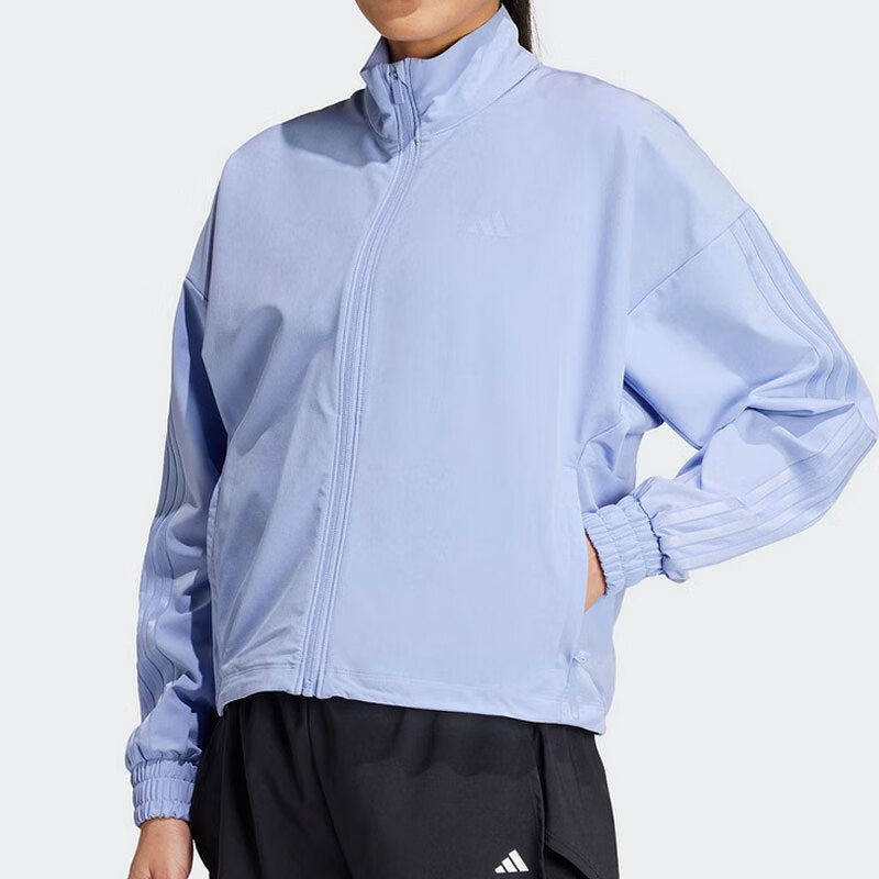 adidas阿迪达斯女装时尚运动休闲拉链夹克宽松训练外套IX1702