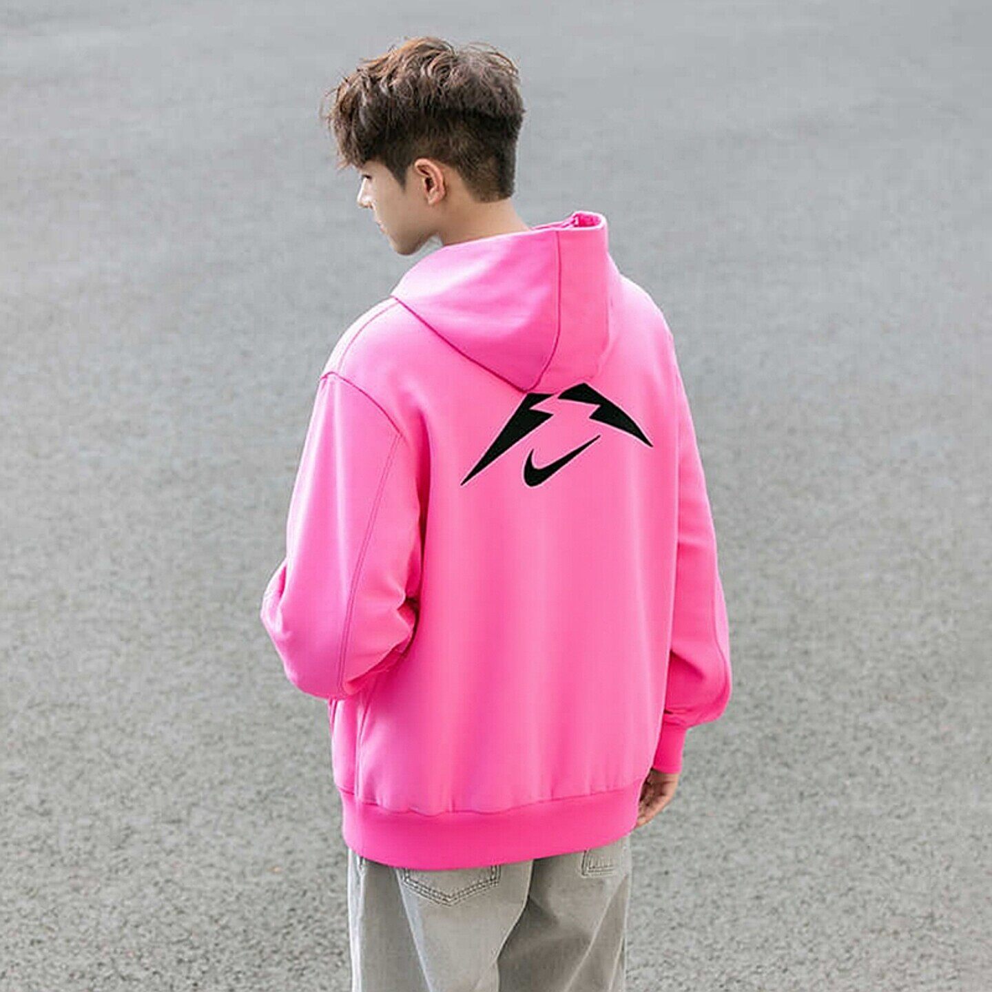 Nike耐克卫衣男粉色越野