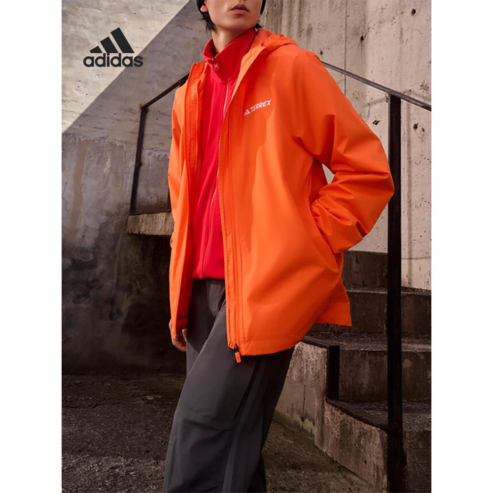 Adidas/阿迪达斯正品冬季男士保暖摇粒绒三合一连帽冲锋衣JY4801