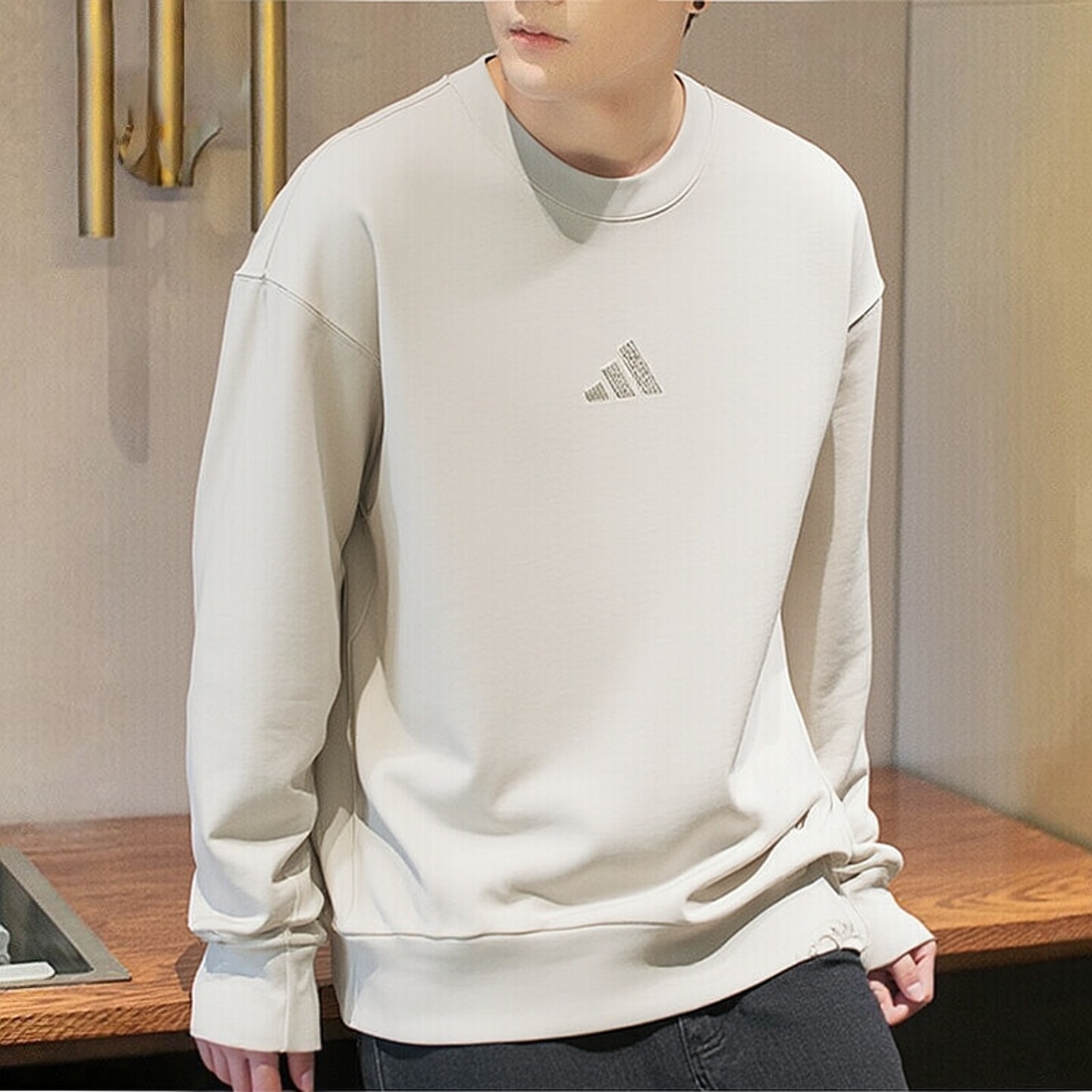 纯棉卫衣男装正品阿迪达斯打底衫秋季新款百搭长袖保暖运动服外套