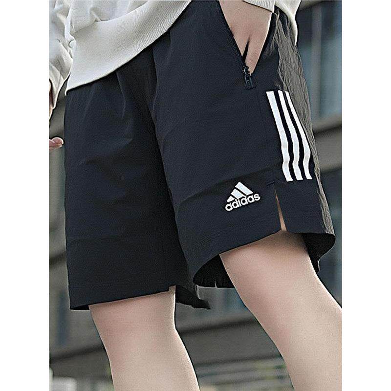 adidas阿迪达斯短裤男夏冰丝透气速干梭织宽松篮球沙滩运动五分裤
