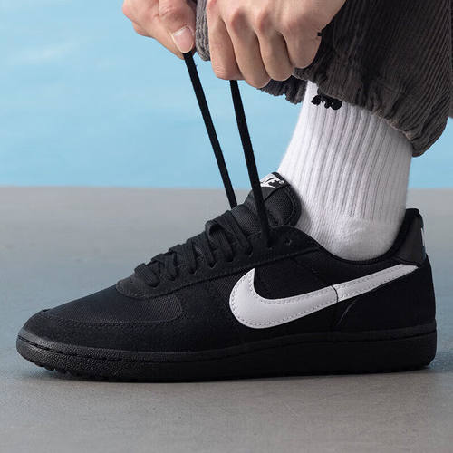 NIKE耐克黑色板鞋男鞋夏季新款时尚大勾潮流舒适透气运动休闲鞋