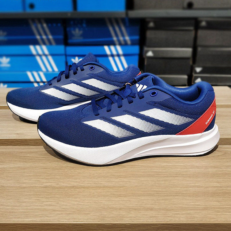 阿迪达斯男女鞋夏季新款网面透气休闲鞋耐磨缓震蓝色复古跑步鞋男