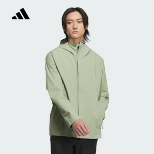 adidas阿迪达斯武极系列抗风防水透湿透汽休闲连帽夹克外套JI8697