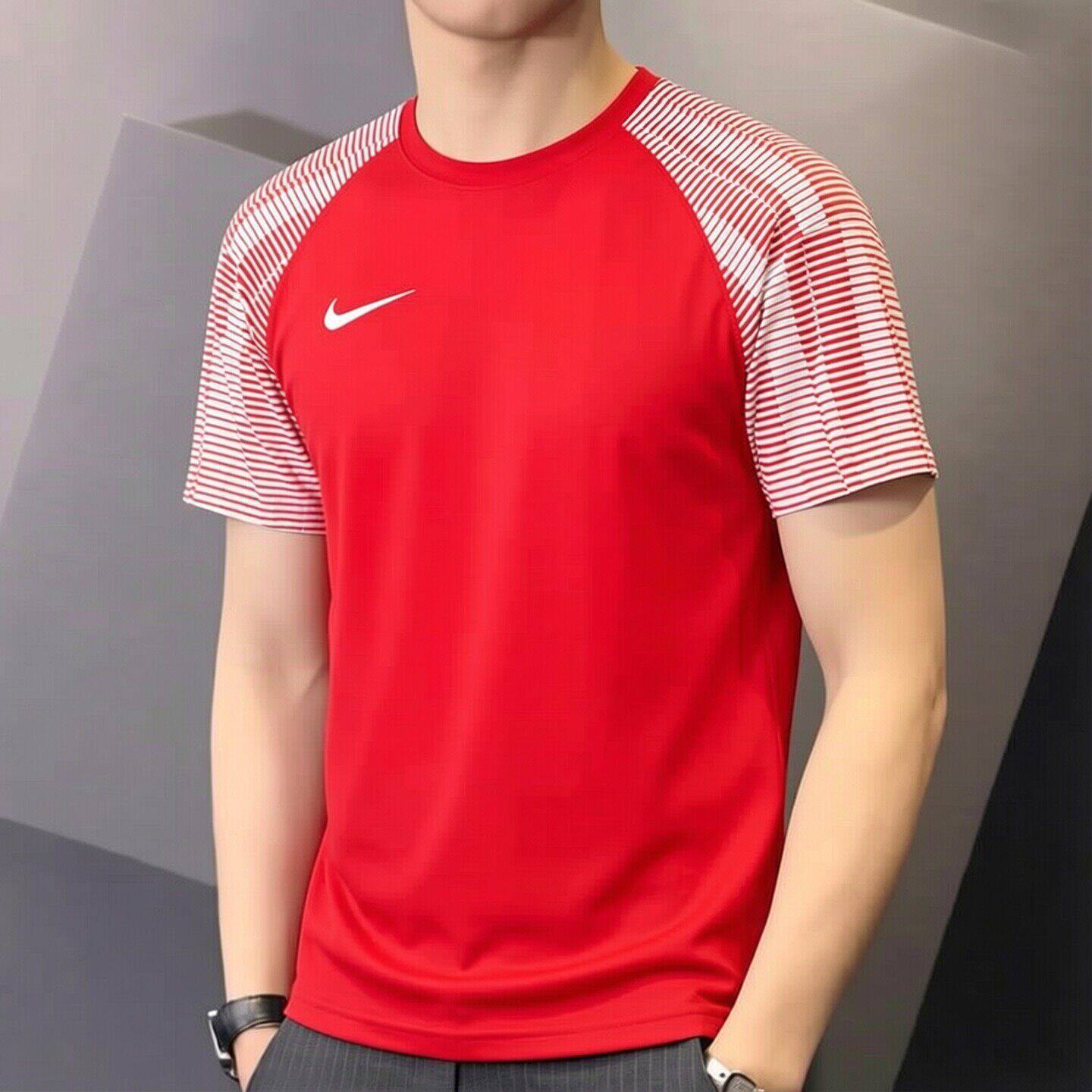 红色短袖Nike耐克速干男士T恤冰丝运动服2026年新款健身训练上衣