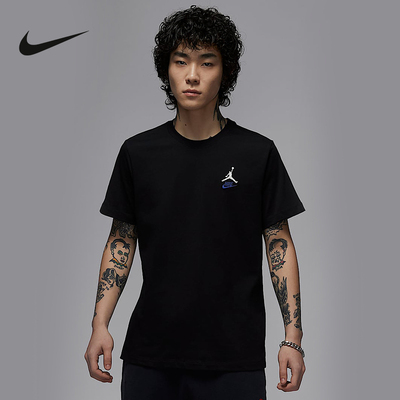NIKE耐克短袖男25夏新款Jordan印花图案宽松运动棉T恤IB7527-010