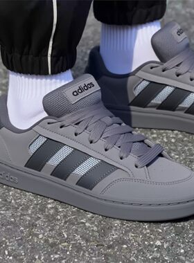 阿迪达斯男鞋春季新款灰色网球滑板GC ALPHA SK8面包鞋休闲板鞋