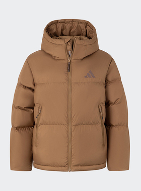 adidas阿迪达斯女子PUFF DOWN日常百搭舒适休闲连帽羽绒服JV6191
