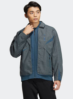 Adidas阿迪达斯外套男正品新款武极系列运动休闲翻领夹克衫HY5846