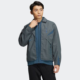 HY5846 武极系列运动休闲翻领夹克衫 Adidas阿迪达斯外套男正品 新款