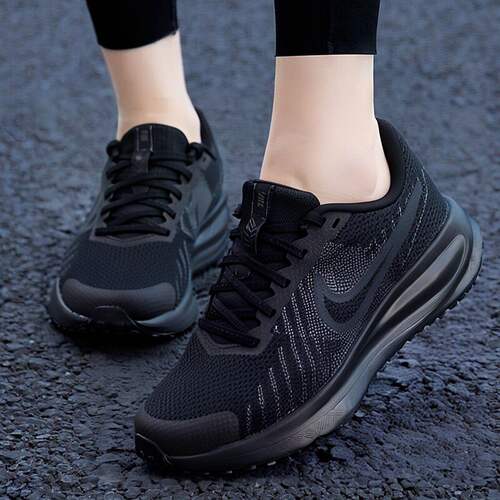 Nike耐克女鞋网面透气跑步鞋新款黑色防滑慢跑鞋旅游鞋软底运动鞋