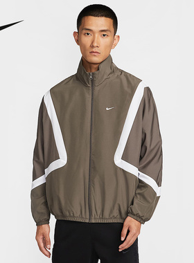 Nike耐克Icon男子夏新款梭织篮球宽松立领运动茄克外套IM3355-004