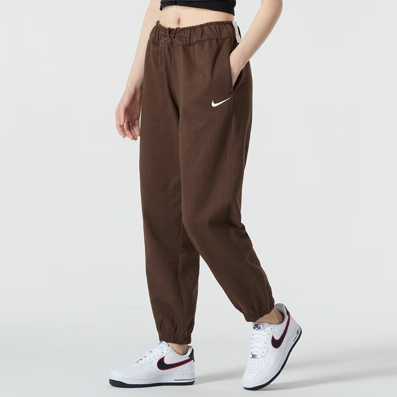 Nike耐克正品棕色长裤女正品透气跑步运动裤宽松休闲裤小脚裤卫裤