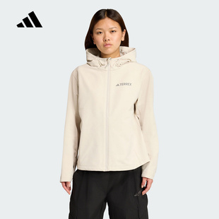 adidas阿迪达斯冬季新款女子TERREX梭织夹克连帽运动外套 JV6235