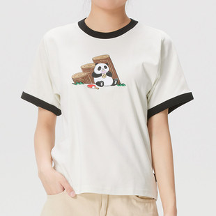 adidas阿迪达斯短袖女装2026夏季新款PANDA 运动休闲T恤KB7214