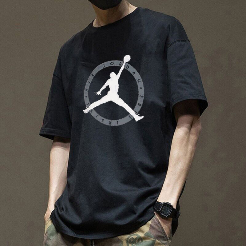 耐克男装女装半袖AJ短袖2024夏季JORDAN运动情侣体恤黑色休闲T恤