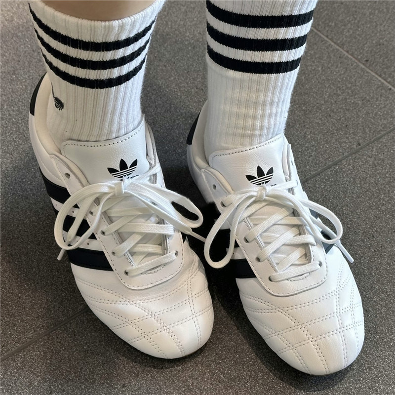 adidas三叶草薄底女鞋夏季新款白色拳击休闲小白鞋韩版运动德训鞋图片