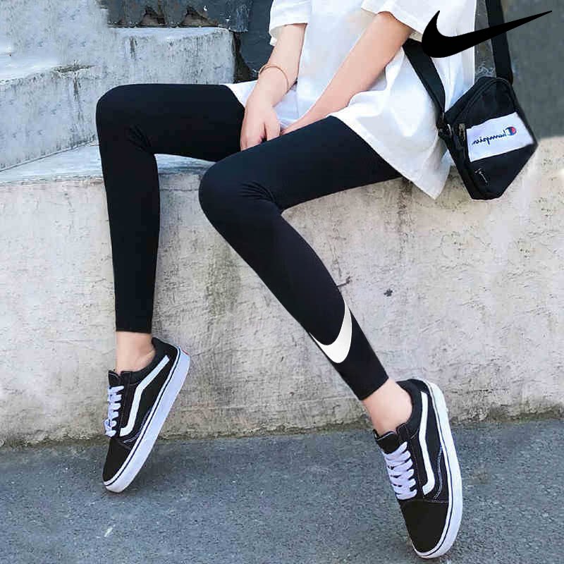 高弹鲨鱼裤Nike耐克正品紧身瑜伽裤健身训练运动长裤女新款休闲裤