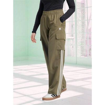 阿迪达斯三叶草女款裤子正品秋季新款舒适宽松运动三杠长裤IX5964