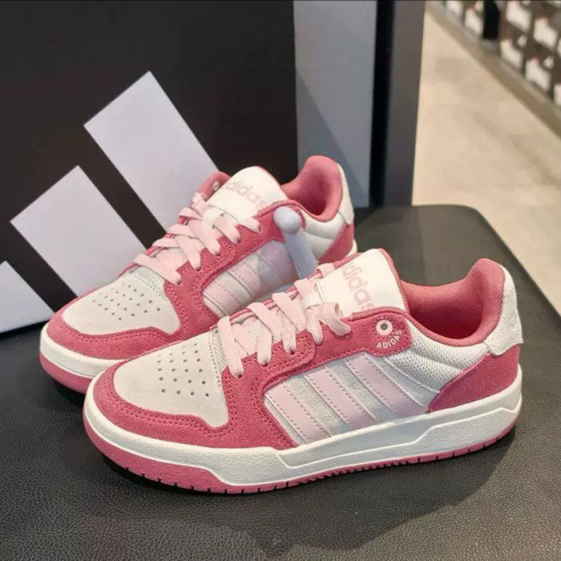 adidas阿迪达斯粉色板鞋男女新款透气复古低帮篮球情侣休闲鞋男鞋