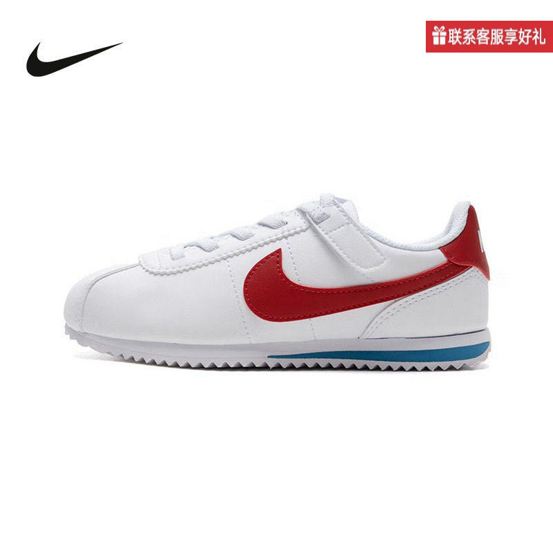 Nike耐克男女童CORTEZ幼童运动鞋魔术贴冬亲子款易穿脱DM0951-115