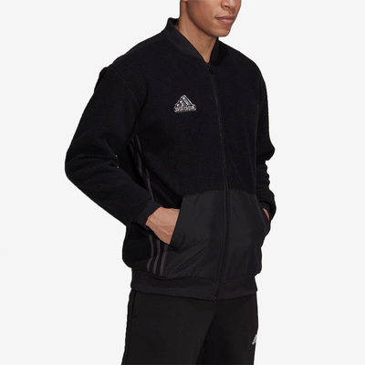 Adidas/阿迪达斯正品加绒男士运动休闲宽松夹克外套HL6920
