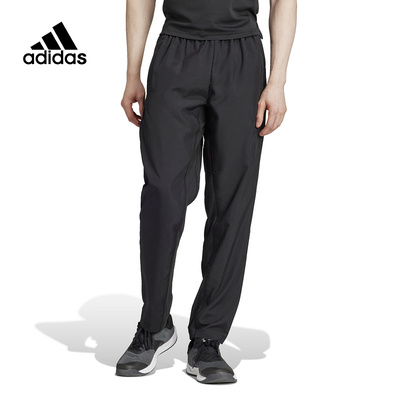 阿迪达斯男子正品春季新款梭织速干宽松休闲运动收口长裤IP4472