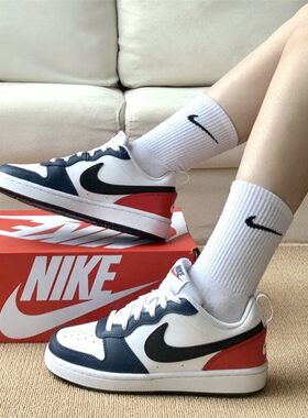Nike耐克鞋子正品COURT BOROUGH女鞋新款运动鞋低帮滑板鞋pu休闲