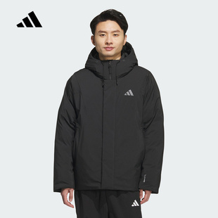 adidas阿迪达斯李现同款鸭绒羽绒服2025冬男加厚保暖外套 KC2509