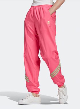 Adidas/阿迪达斯正品施华洛世奇联名装饰水晶女子亮色长裤 GS2637