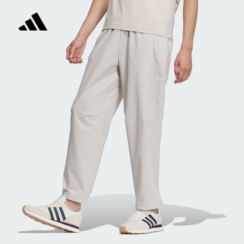 adidas阿迪达斯正品正品夏男梭织运动休闲宽松舒适健身长裤JZ8398