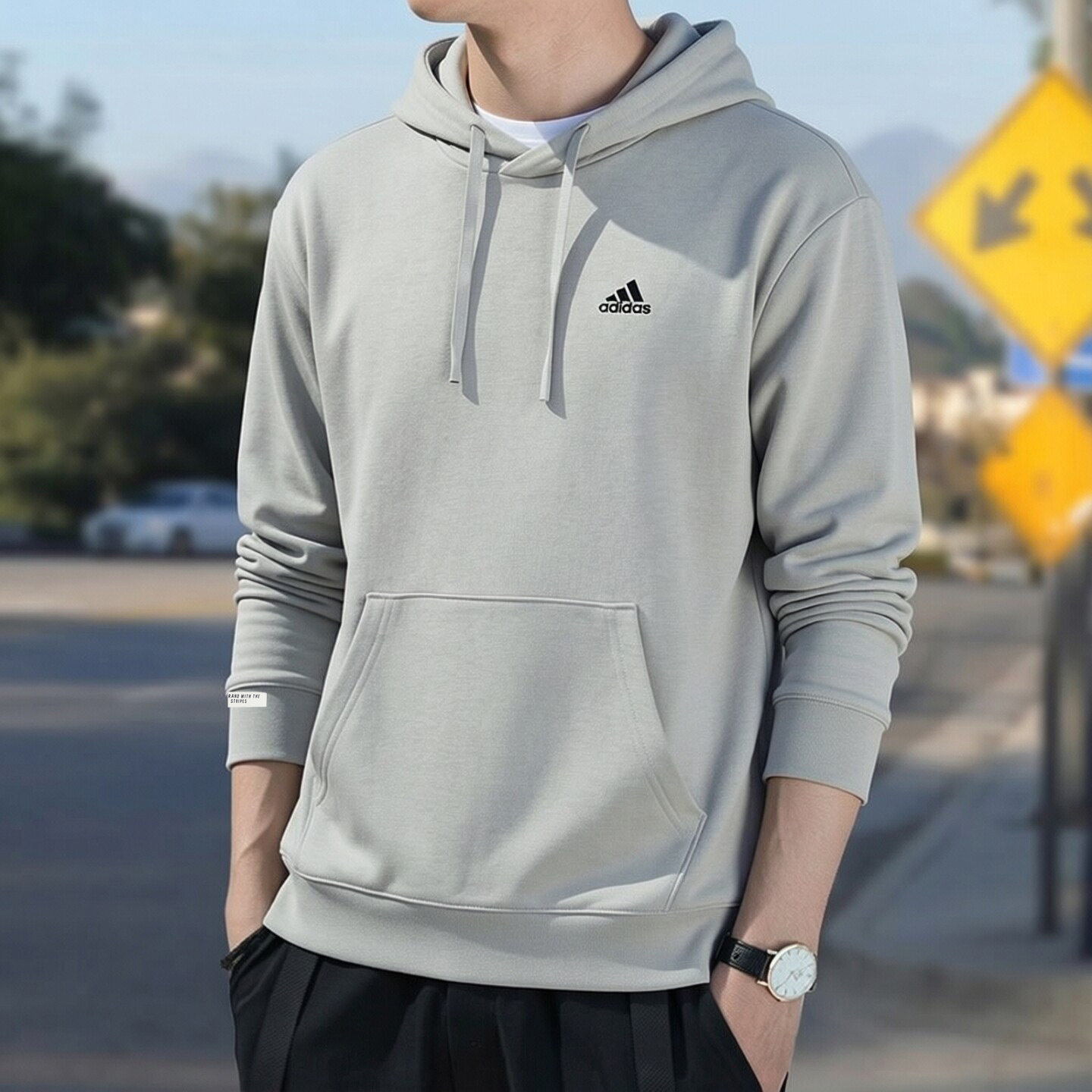 adidas阿迪达斯纯色卫衣男秋季新款复古宽松篮球美式连帽衫男上衣