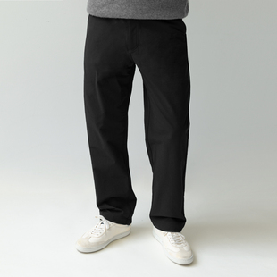 防泼水挺括弹性尼龙通勤标准直筒长裤