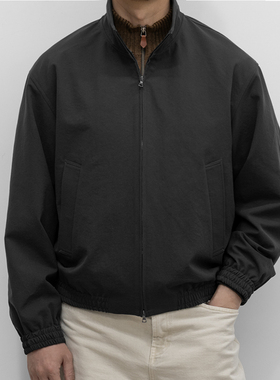 易打理拉链立领短宽夹克 Pheather