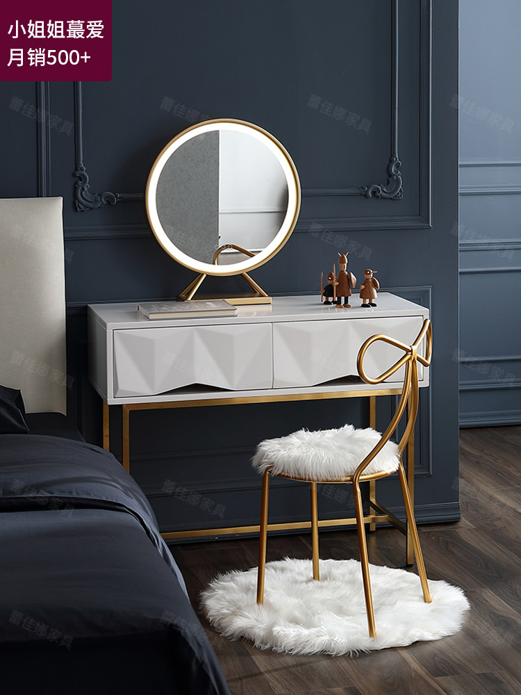 Whole house bedroom furniture set combination Light luxury modern simple master bedroom double bed cabinet Three-piece set Wedding room Children