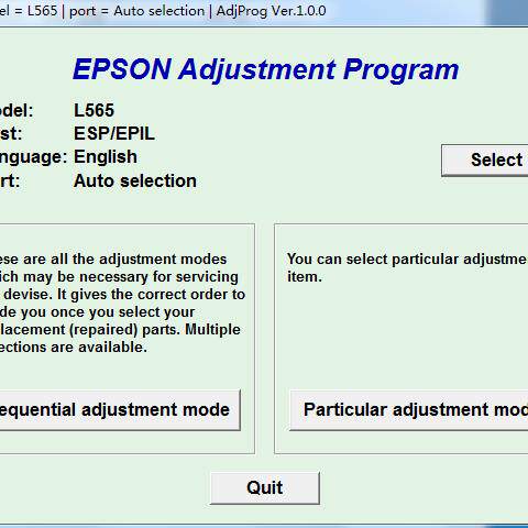 爱普生L565打印机清零软件永久版+图解