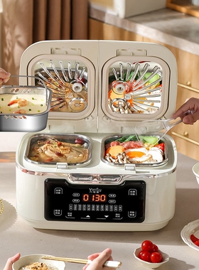 万福源 WFY-0010涂层双胆电饭煲智能全自锅动双拼多功能家用一体