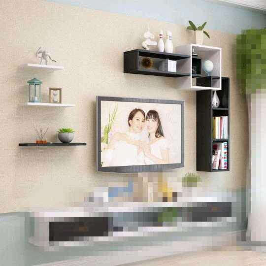 电墙视格上子墙柜电视墙造型柜挂在墙的小柜子订上的置物架壁房间