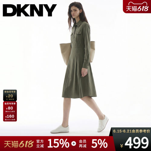 衬衫领连衣裙长袖A字简约