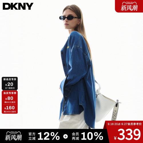牛仔衬衫外套女落肩设计宽松