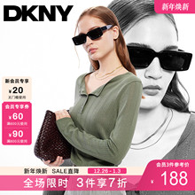 DKNY唐可娜儿2025秋季新款现代优雅镂空纯色套头圆领长袖针织衫女