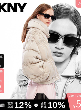 【90白鸭绒】DKNY唐可娜儿秋冬女装时尚面包服宽松时尚羽绒服外套