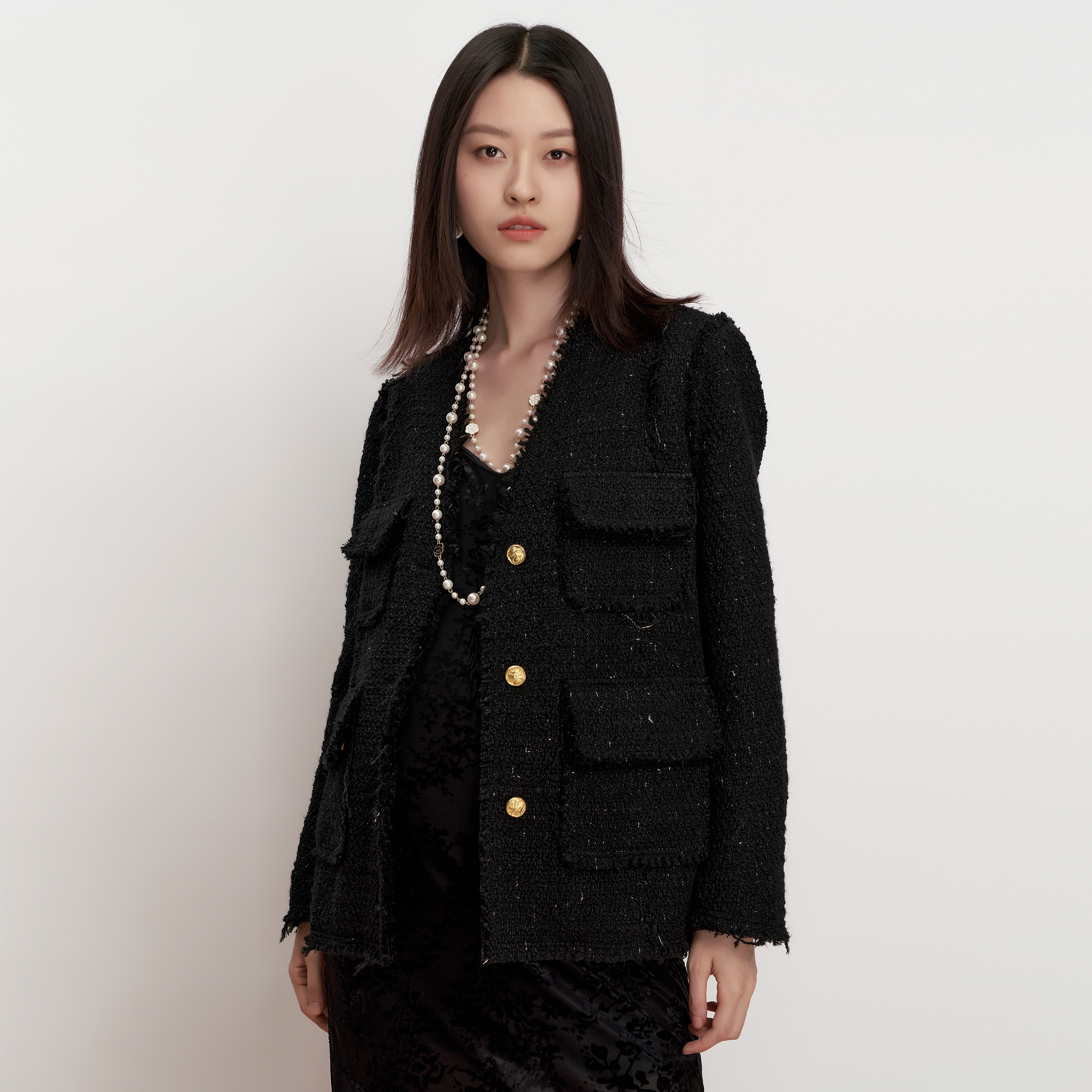 轻奢质感肌理感小香风外套