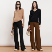 宽松V领羊毛衣打底衫 上衣时尚 秋冬内搭 秋冬针织衫 SELLYNEAR孕妇装