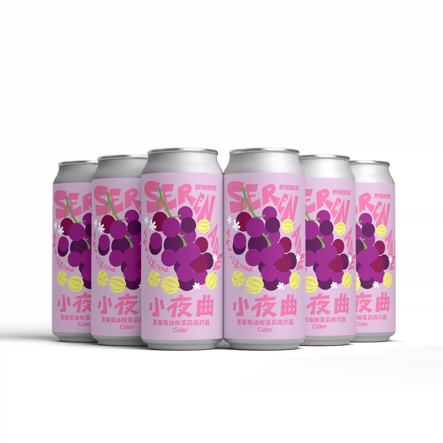 野鹅小夜曲油柑葡萄水果西打酒500ml*6罐