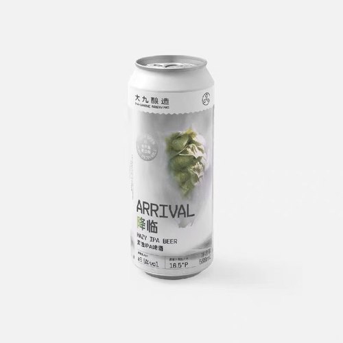 大九酿造 降临浑浊IPA啤酒 全开盖 500mL 罐装啤酒