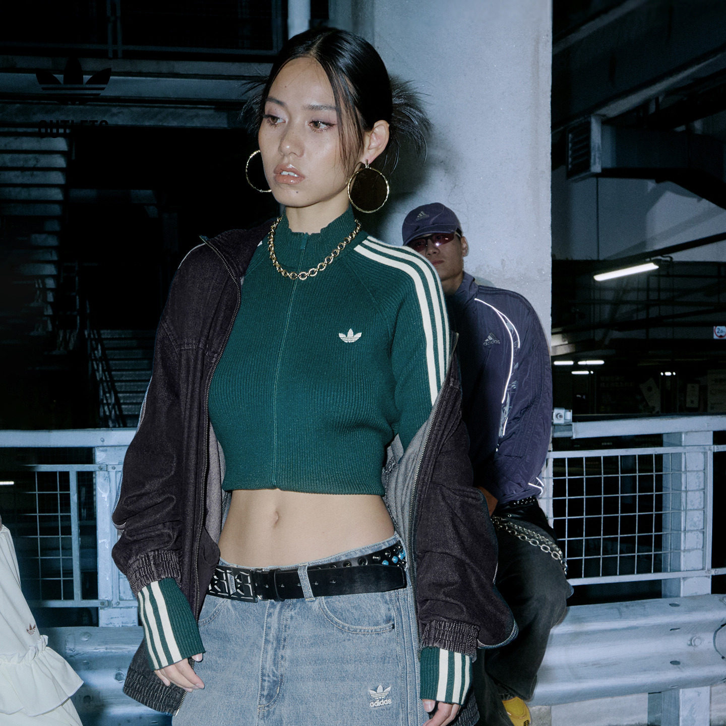 牛仔运动纯棉夹克外套女装adidas阿迪达斯outlets三叶草JY2897