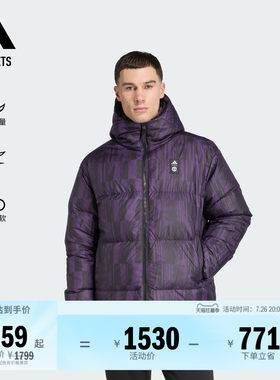 阿迪达斯曼联足球休闲文化羽绒服