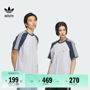 迪士尼101斑点狗联名情侣款 T恤男女adidas阿迪达斯三叶草 运动短袖