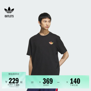 adidas阿迪达斯官方outlets三叶草 T恤男女夏季 经典 纯棉运动短袖